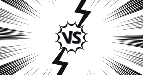 illustration manga d'un combat "VS"